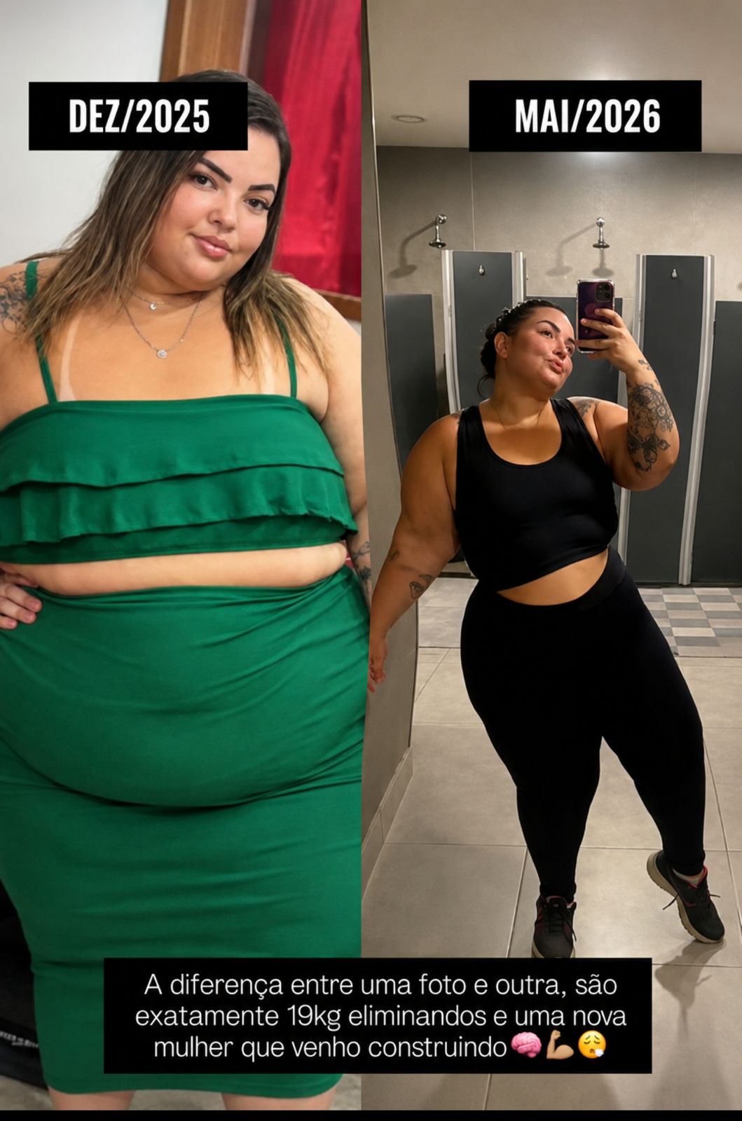 Resultado antes e depois de acompanhamento nutricional
